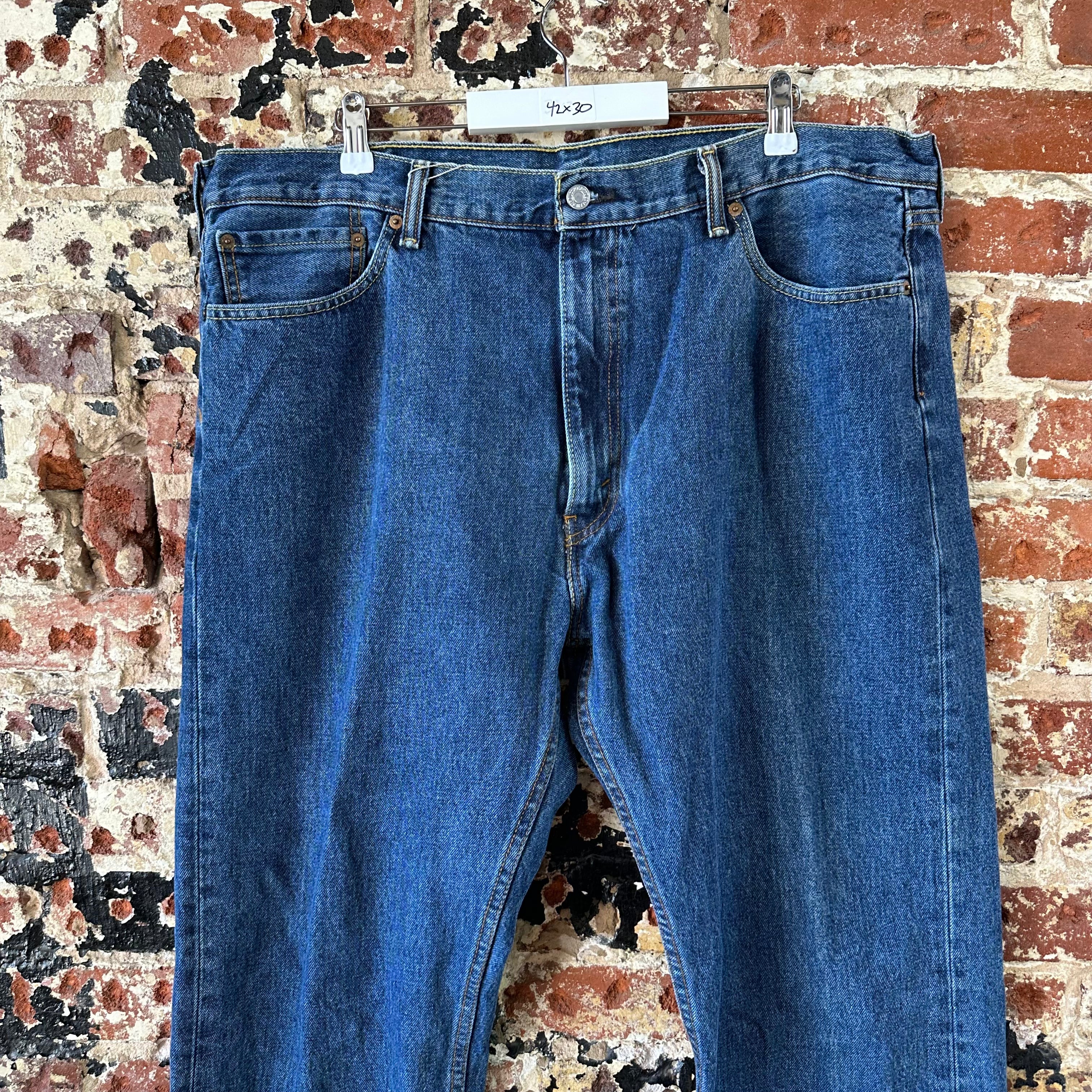 Levis 505 Mens 42x30 Blue Jeans