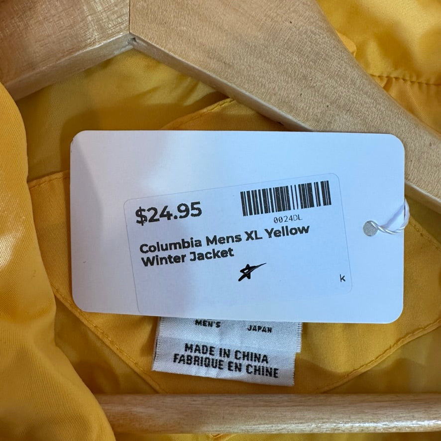 COLUMBIA Double Whammy Jacket Mens XL Winter Yellow (shell only)