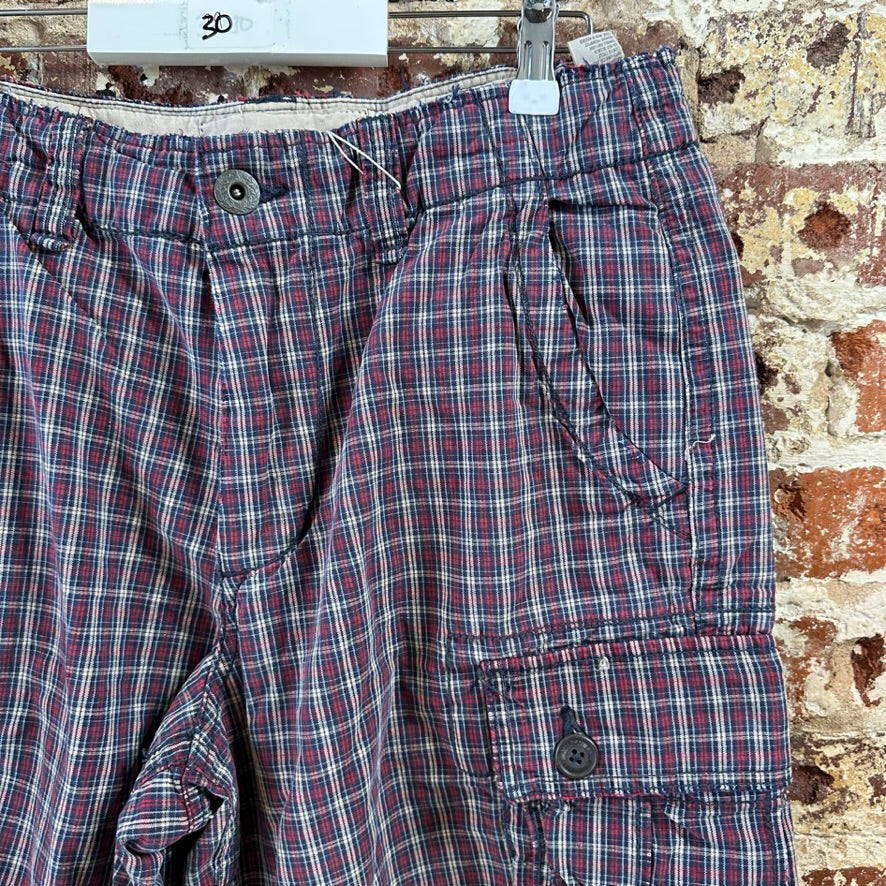 Abercrombie Plaid Cargo Shorts Mens 30