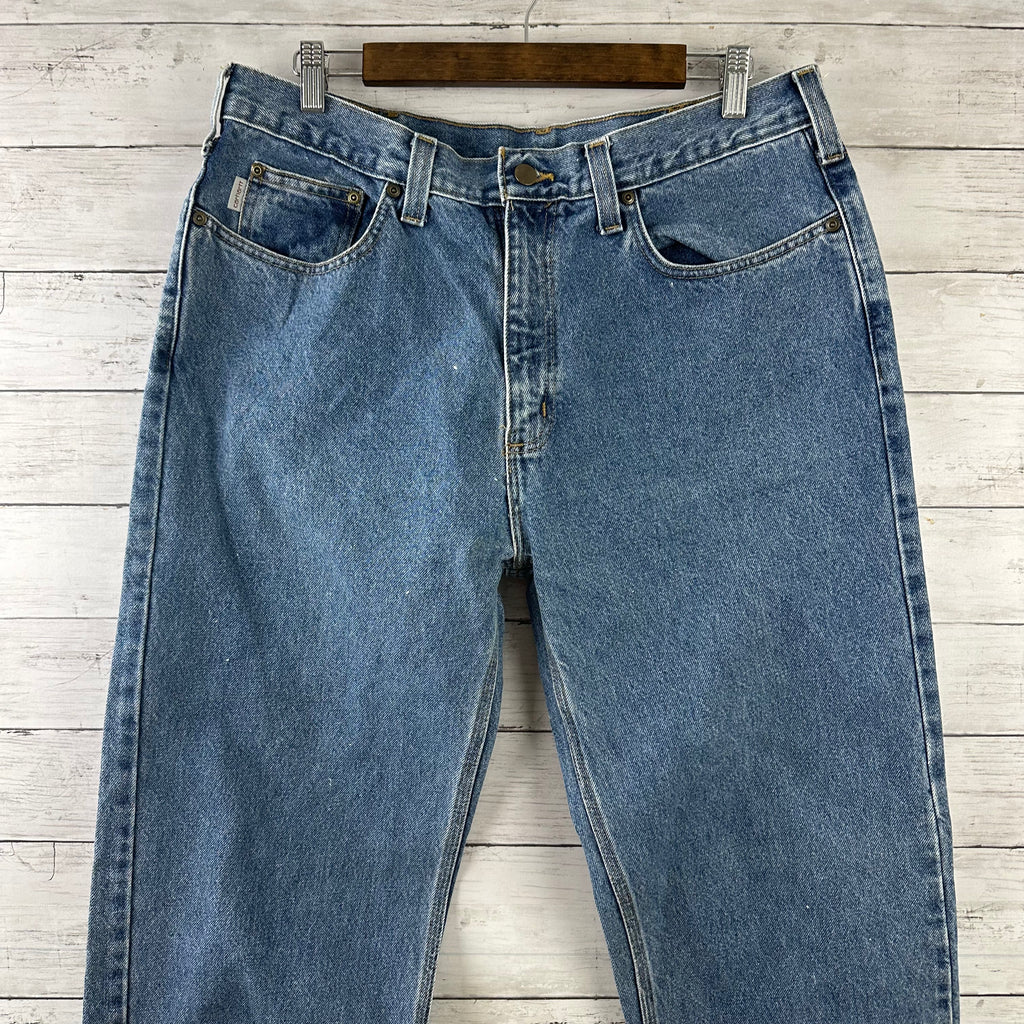 Carhartt Relaxed Fit Mens Measures 36x33 Jeans Workwear Work Denim