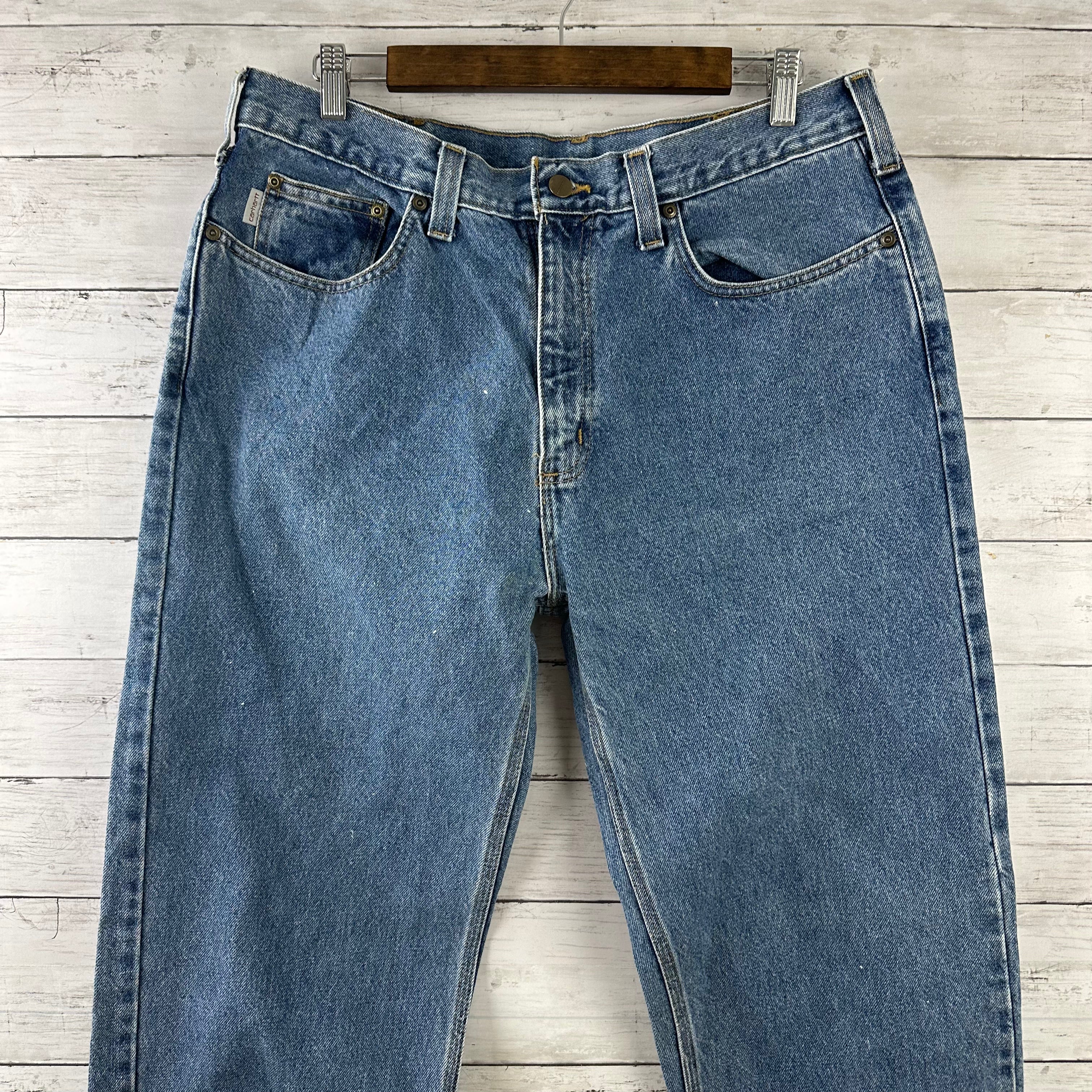 Carhartt Relaxed Fit Mens Measures 36x33 Jeans Workwear Work Denim