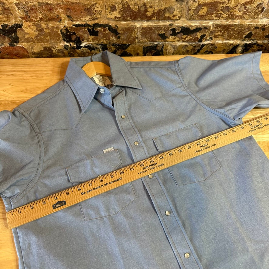 VTG Carhartt Mens Large Western S/S Shirt