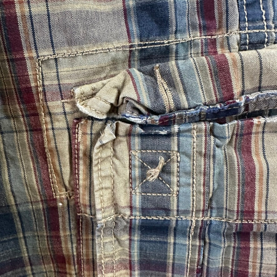 Abercrombie Plaid Cargo Shorts Mens 30