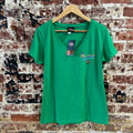 Harley Davidson Women's XL Short Sleeve green T-Shirt V-Neck NEW