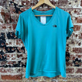 The North Face Womens Large Teal V-Neck S/S T-Shirt