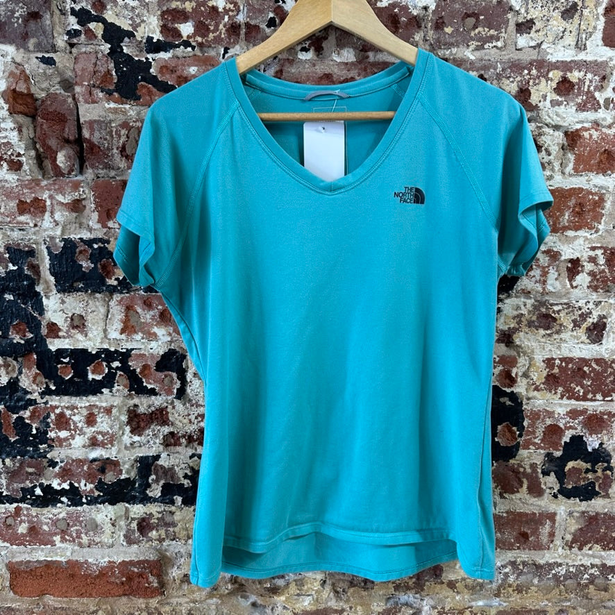 The North Face Womens Large Teal V-Neck S/S T-Shirt