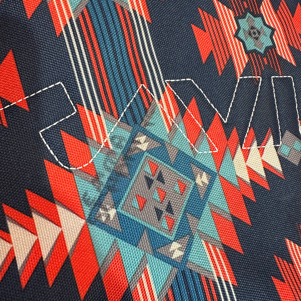 Kavu Crossbody Bag Rope Sling Backpack - Blue Red Aztec