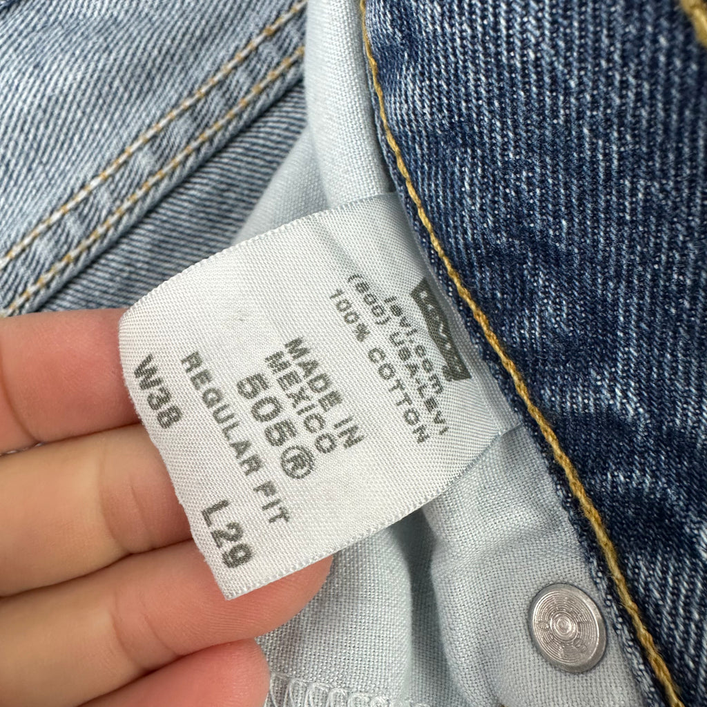 Levis 505 Jeans Mens 38x29 Regular Zip fly Blue denim Levi's