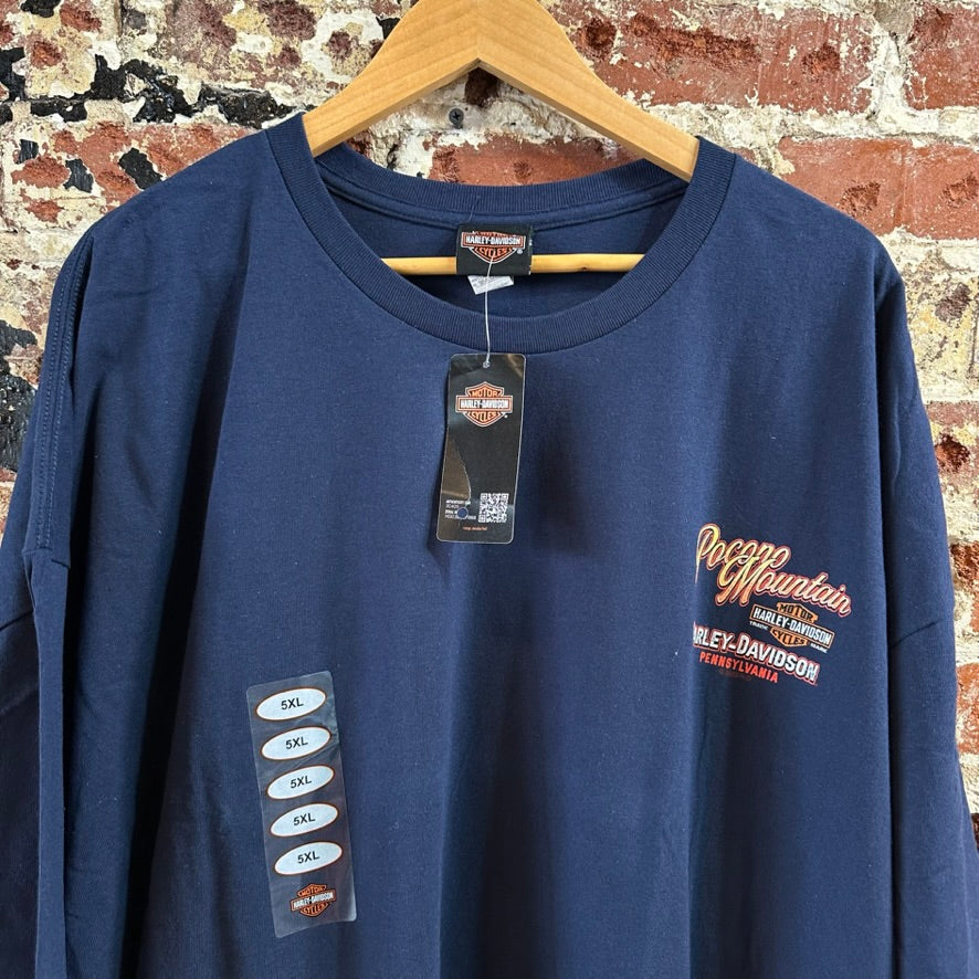 Harley Davidson Men's 5XL Short Sleeve Blue T-Shirt NEW