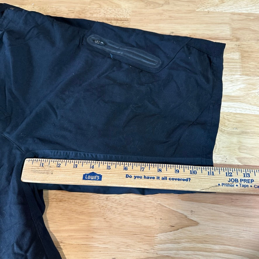 Zoic Ether Shorts Mens Large Black Cycling Bike Riding Cargo MTB Nylon Stretch