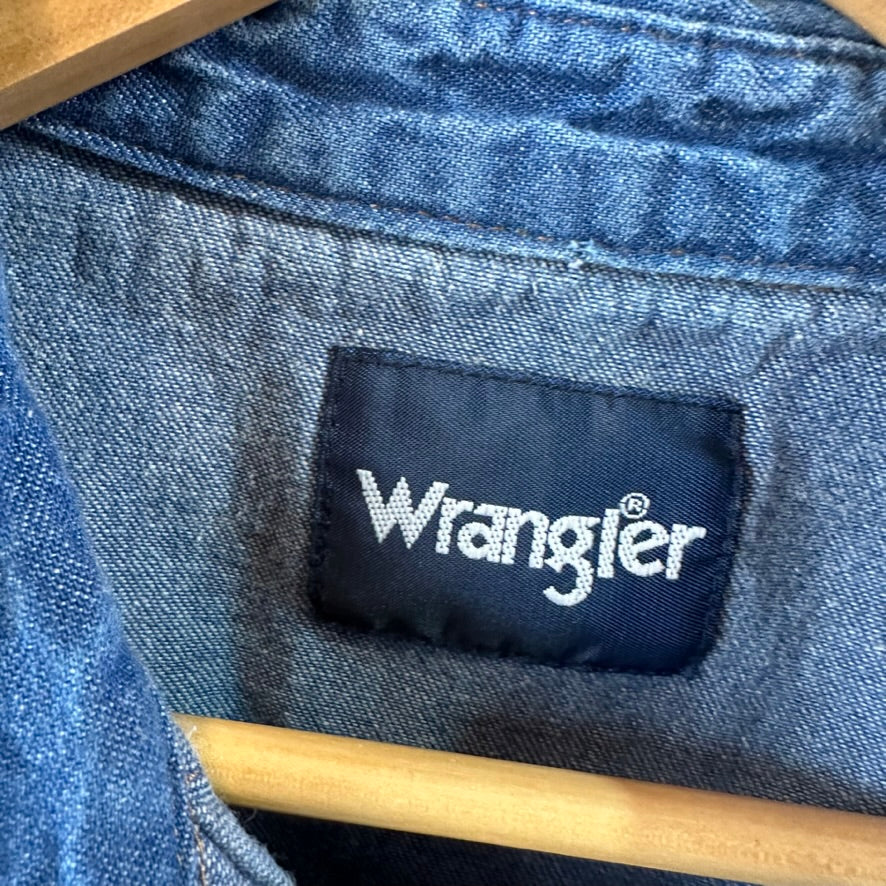 Wrangler Men's 17.5x36 Blue Western Shirt