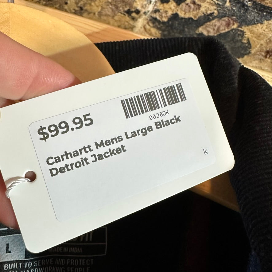 Carhartt Mens Large Black Detroit Jacket