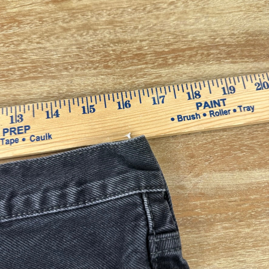 Levi's Cut Off Denim Black Jean Shorts Womens 32 Distressed - 33x2"