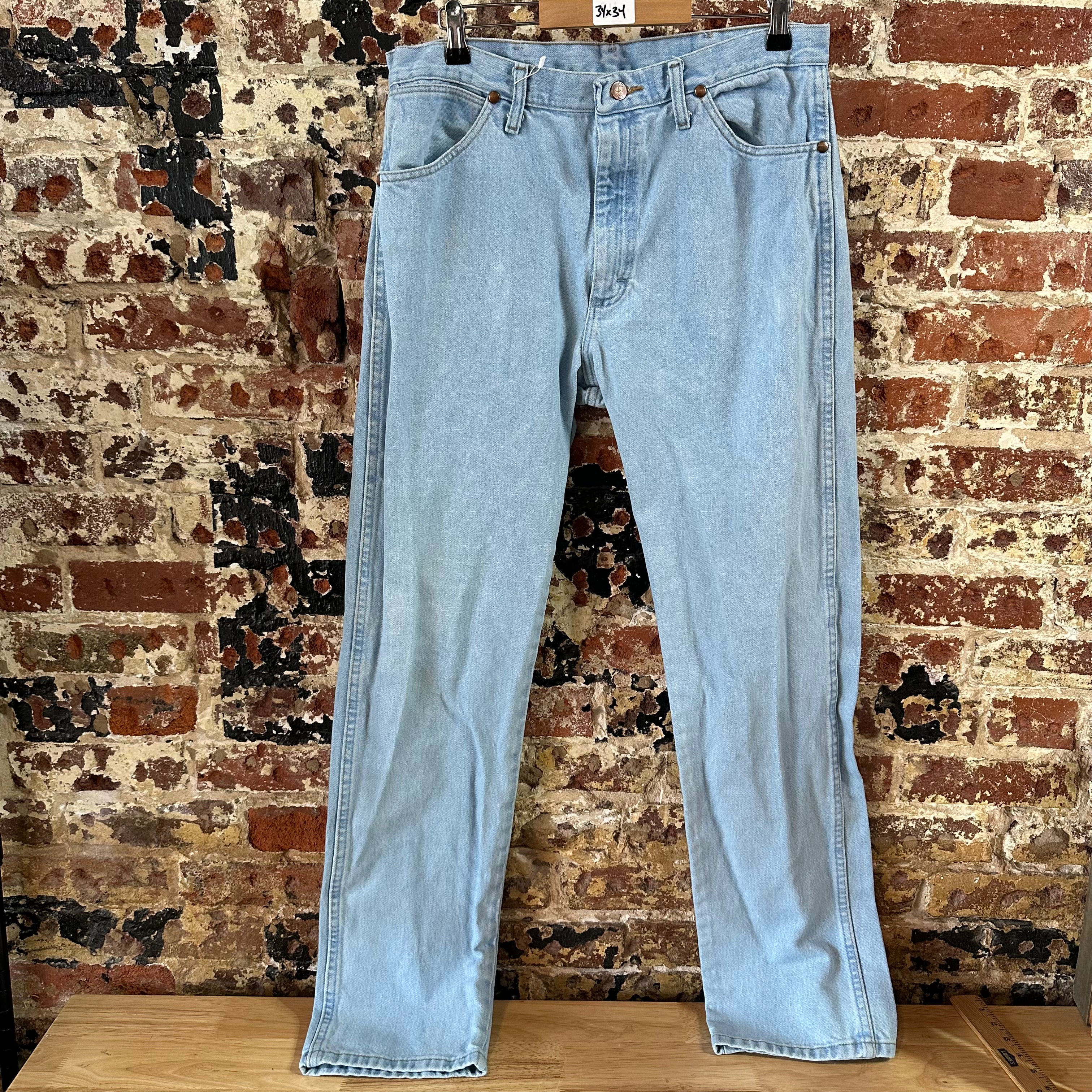 Wrangler Mens 34x34 Light Blue Jeans