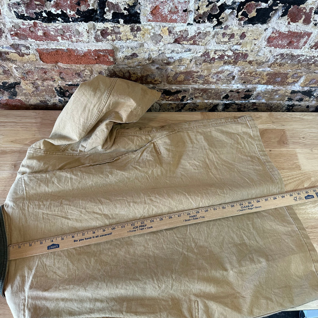LL Bean Chore Jacket Mens Medium Canvas Barn Coat Lined Corduroy Collar&nbsp;