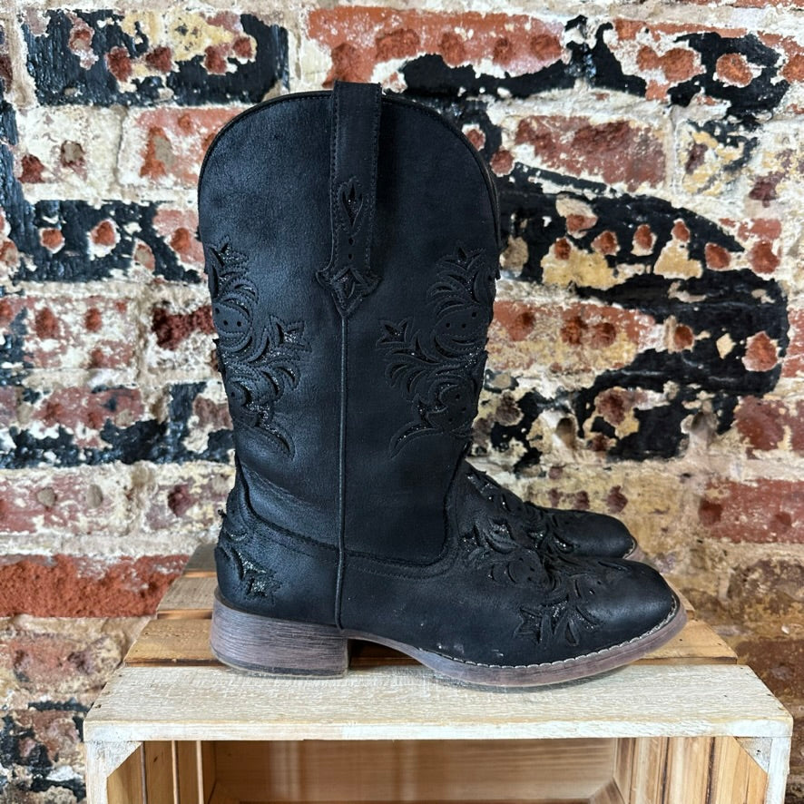Roper Woman's 9 Black Western Boots