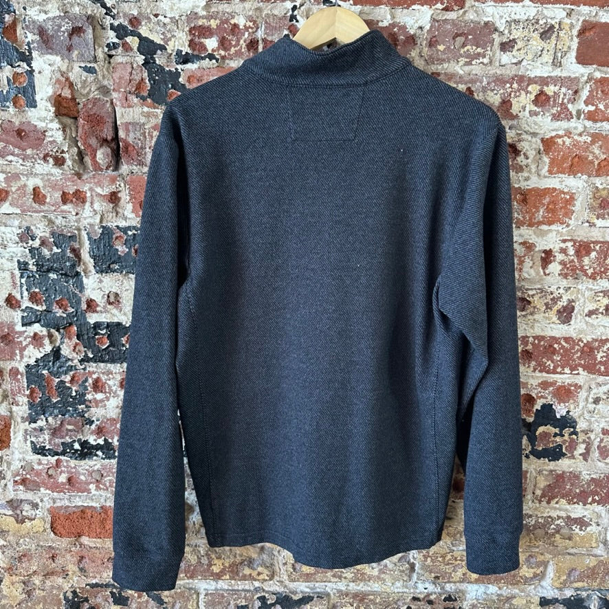 Vineyard Vines 1/4 Zip Small Oxford Pique Pullover Black Cotton Pullover preppy