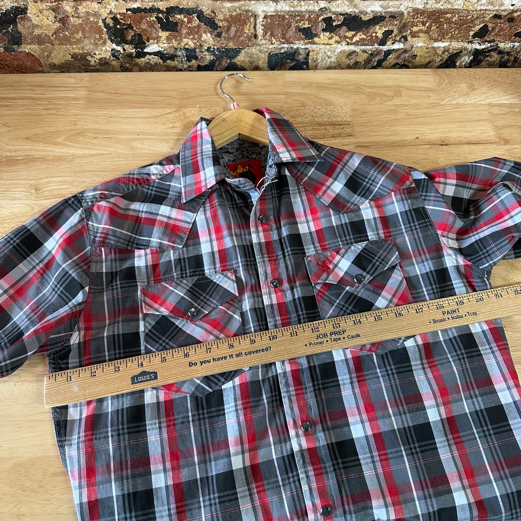 Rodeo Button Up Shirt Mens Small Western Short Sleeve