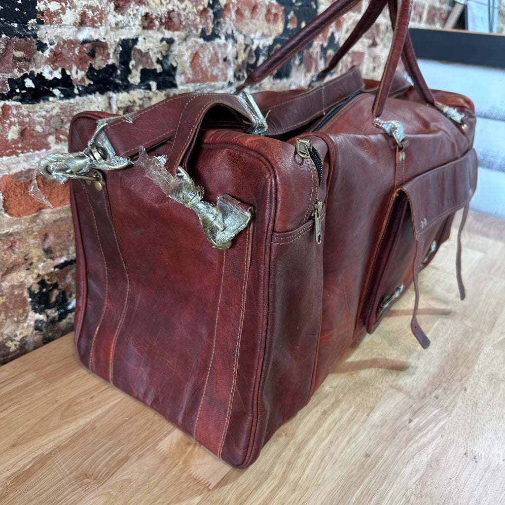 Cuero Handmade Leather Duffel Large Travel Gym Sports Overnight Weekender Bag