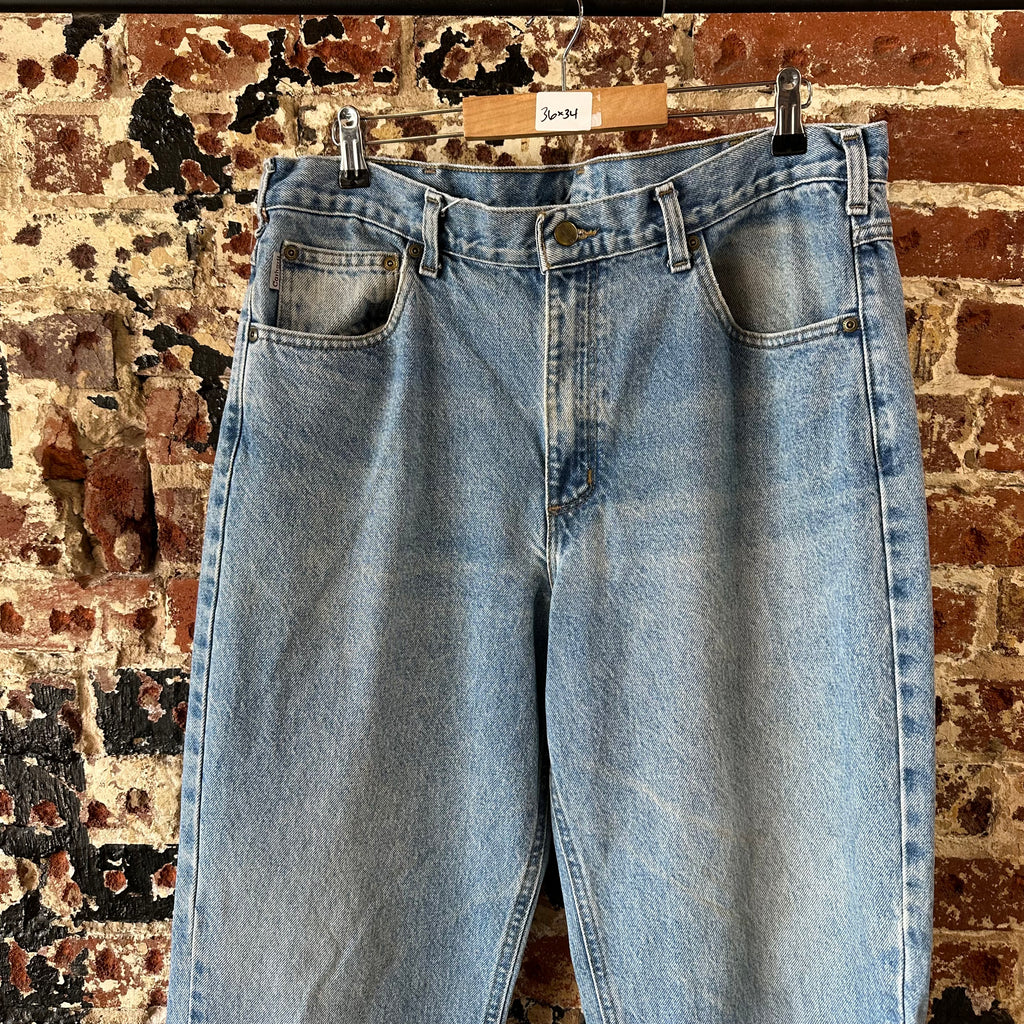Carhartt Mens 36x34 Blue Jeans