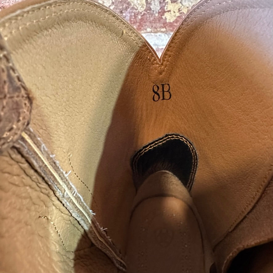 ARIAT Women's Cate Shades of Grain Leather Boot Size 8 B Brown EUC