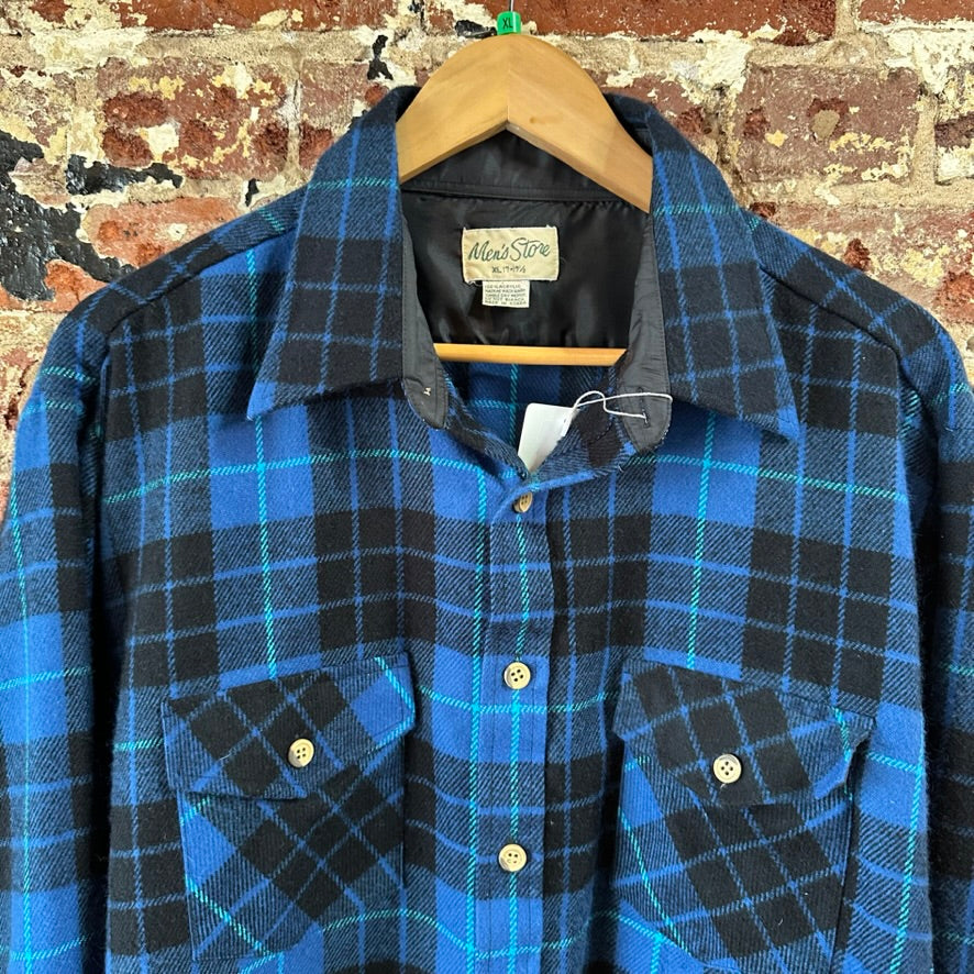 VTG Mens Store Mens XL Long Sleeve Button Up Flannel