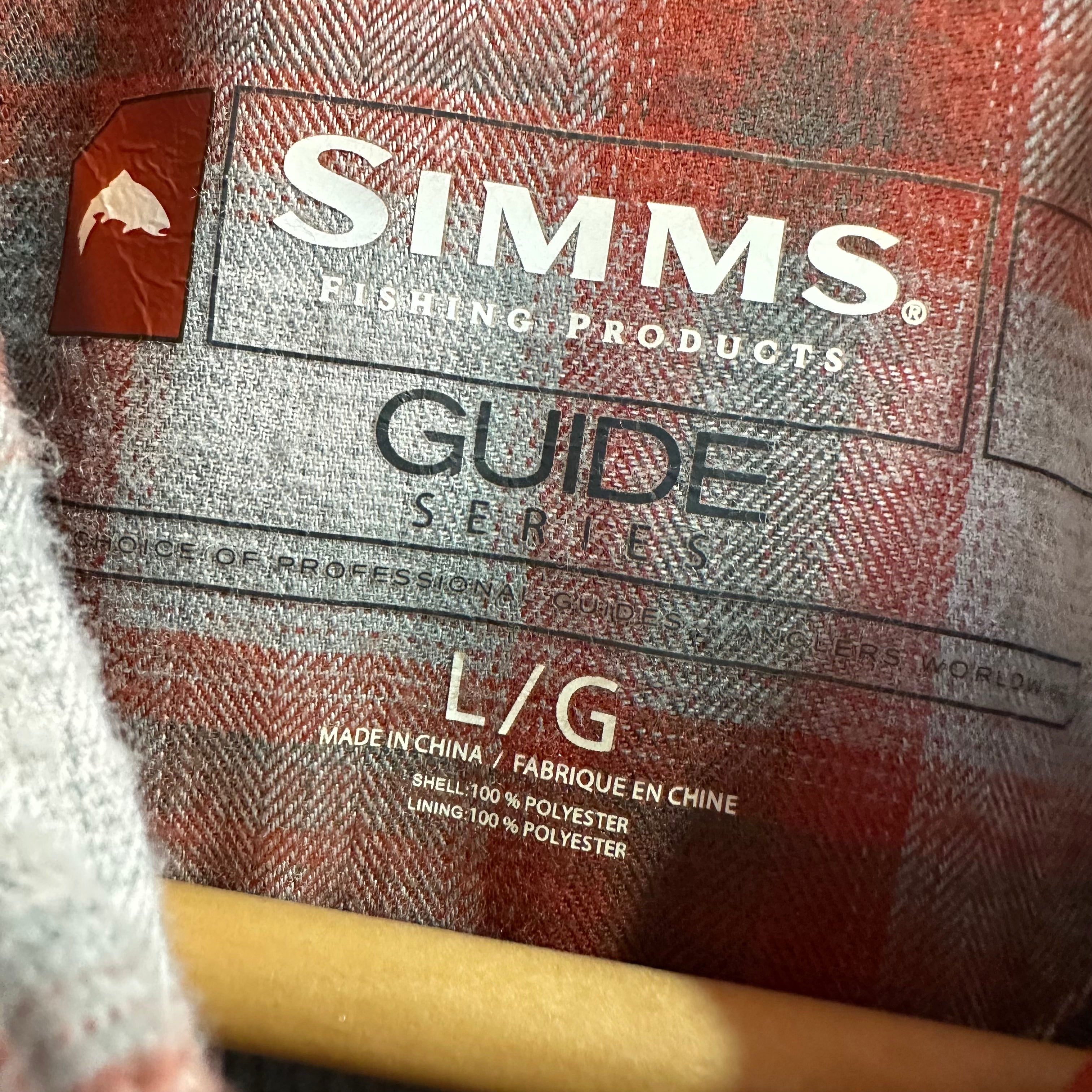 Simms Mens Large Red Shacket