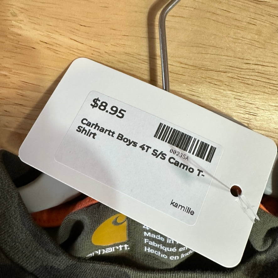 Carhartt Short Sleeve Camo T-Shirt Boys 4T Outdoor Toddler Hunting