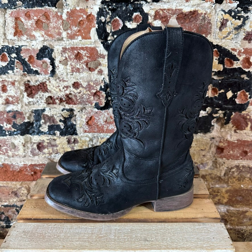 Roper Woman's 9 Black Western Boots