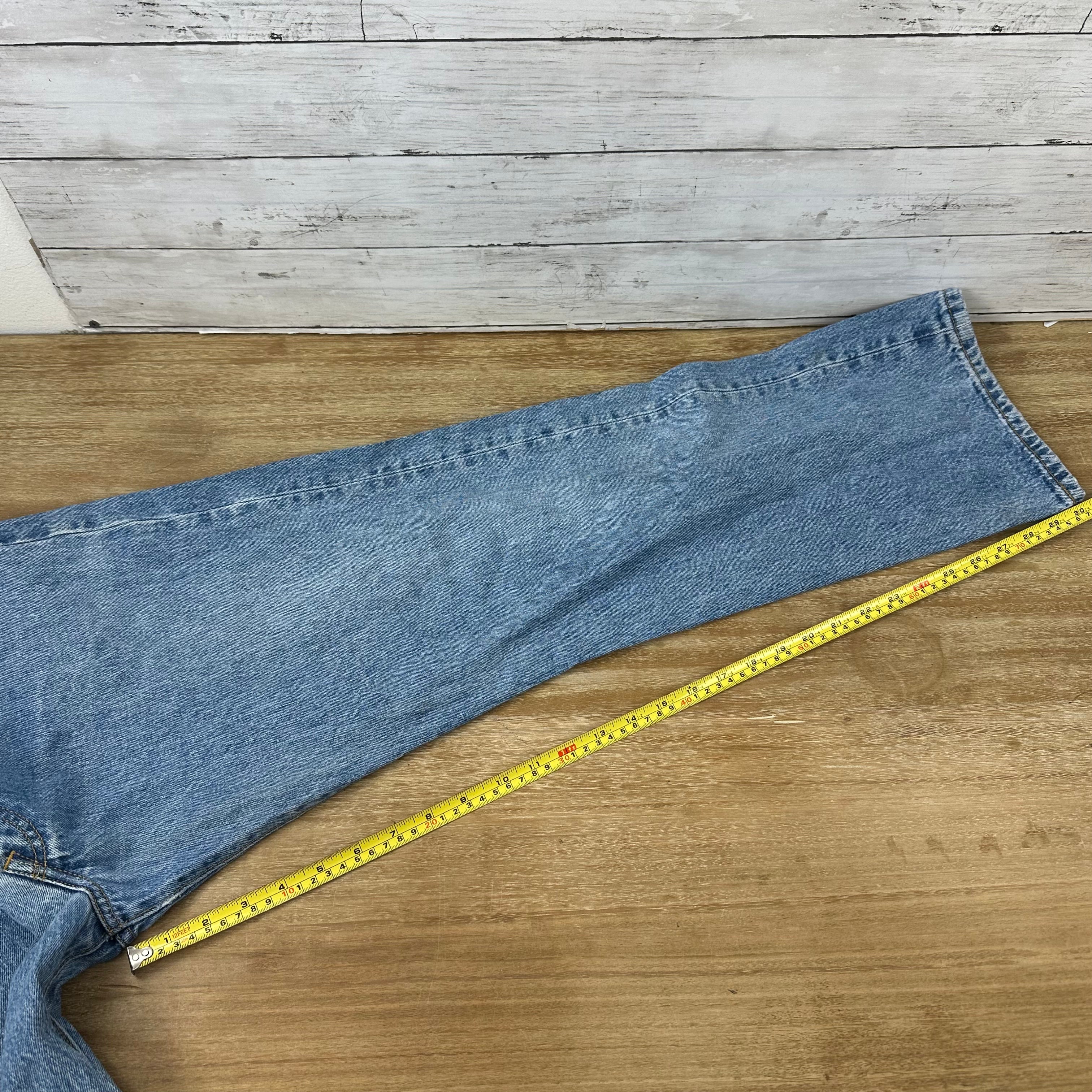 Levis 501 Jeans Mens 36x32 Straight Leg Button Fly Blue Denim