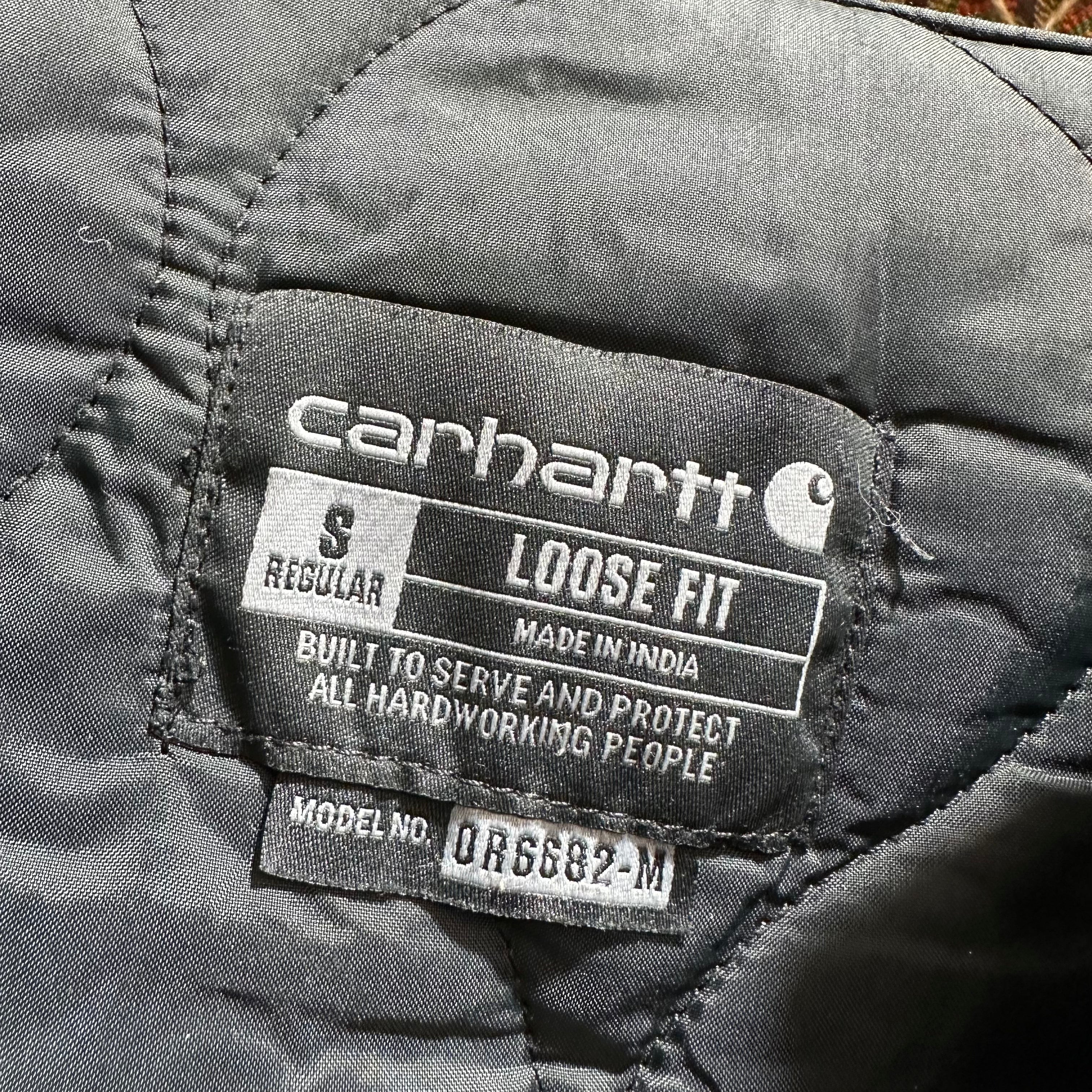 Carhartt Mens Small Black Insulated Bibs