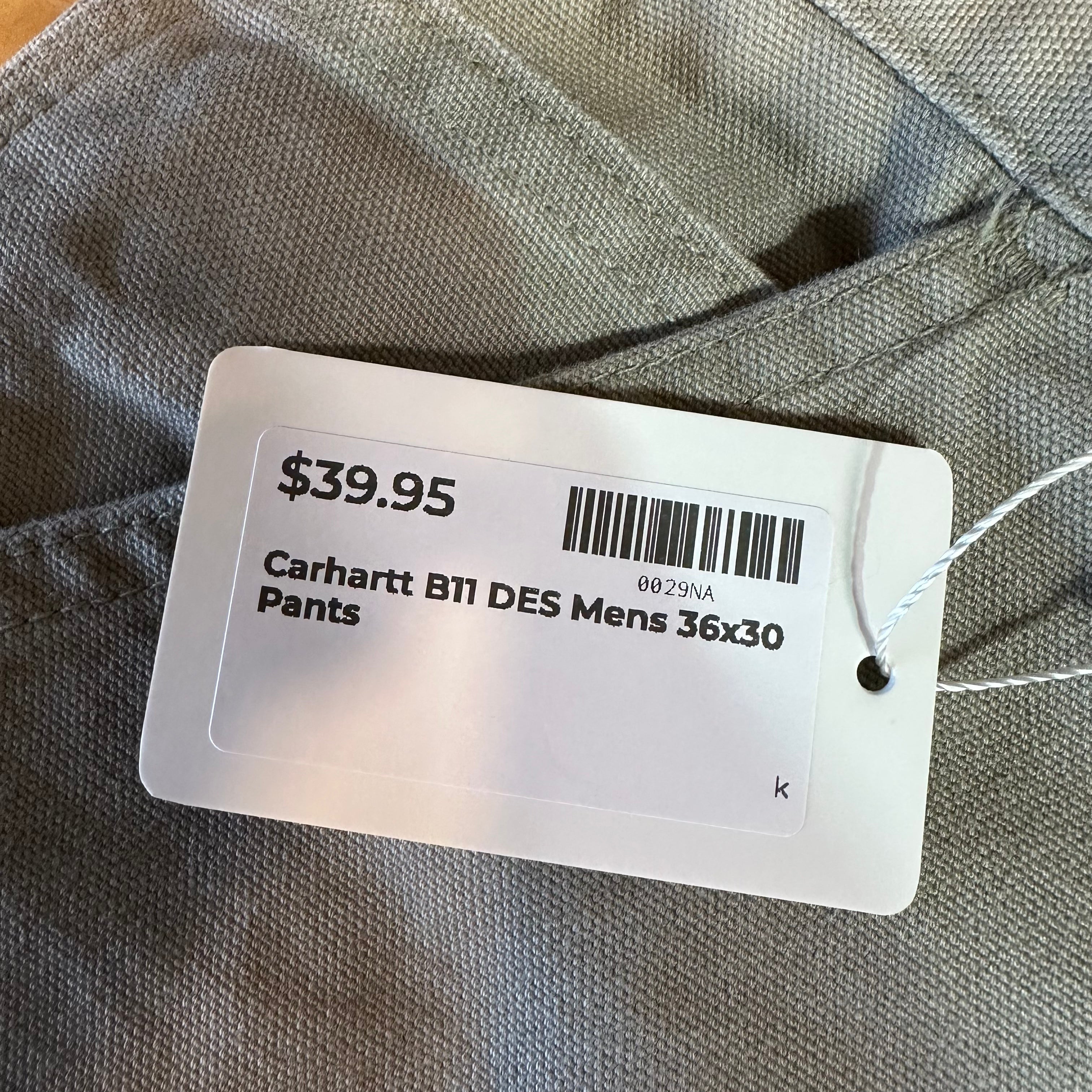 Carhartt B11 DES Mens 36x30 Pants