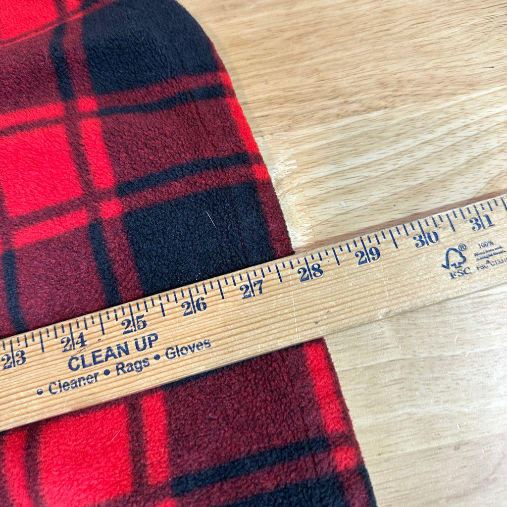 Columbia Womens Large Red Plaid Fleece Jacket