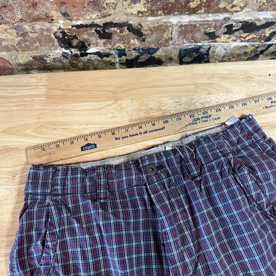 Abercrombie Plaid Cargo Shorts Mens 30