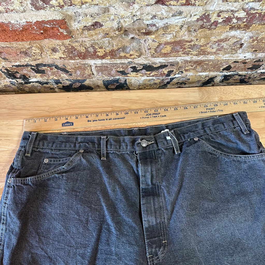 Dickies Shorts Mens 44 Logo Black Denim Jean Workwear 12.5" inseam Y2K Baggy