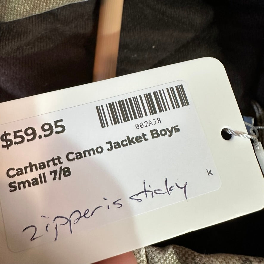 Carhartt Boys Small 7-8 Camo Jacket