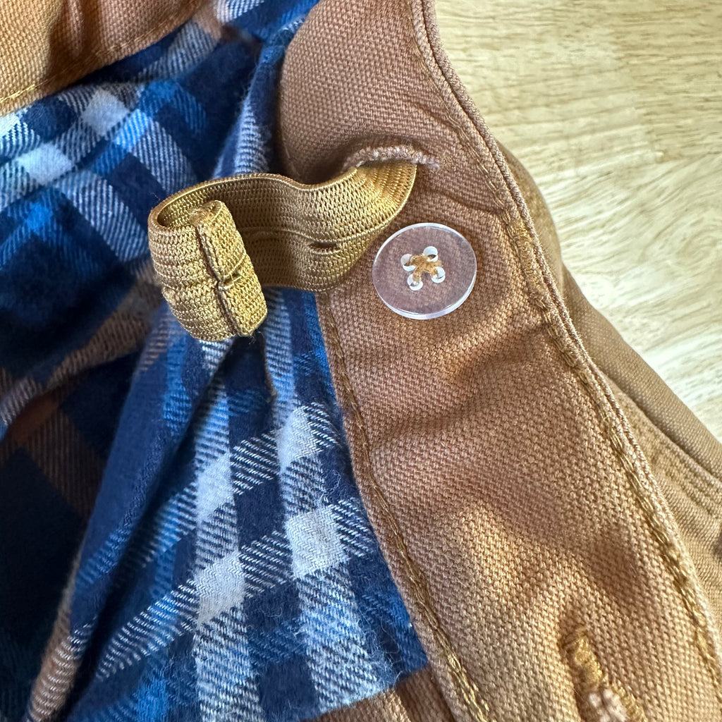 Carhartt Flannel Lined Brown Pants Boys 14