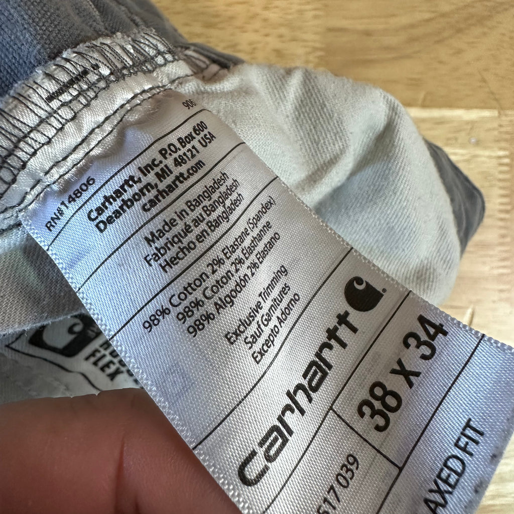 Carhartt Mens 38x34 Gray Pants