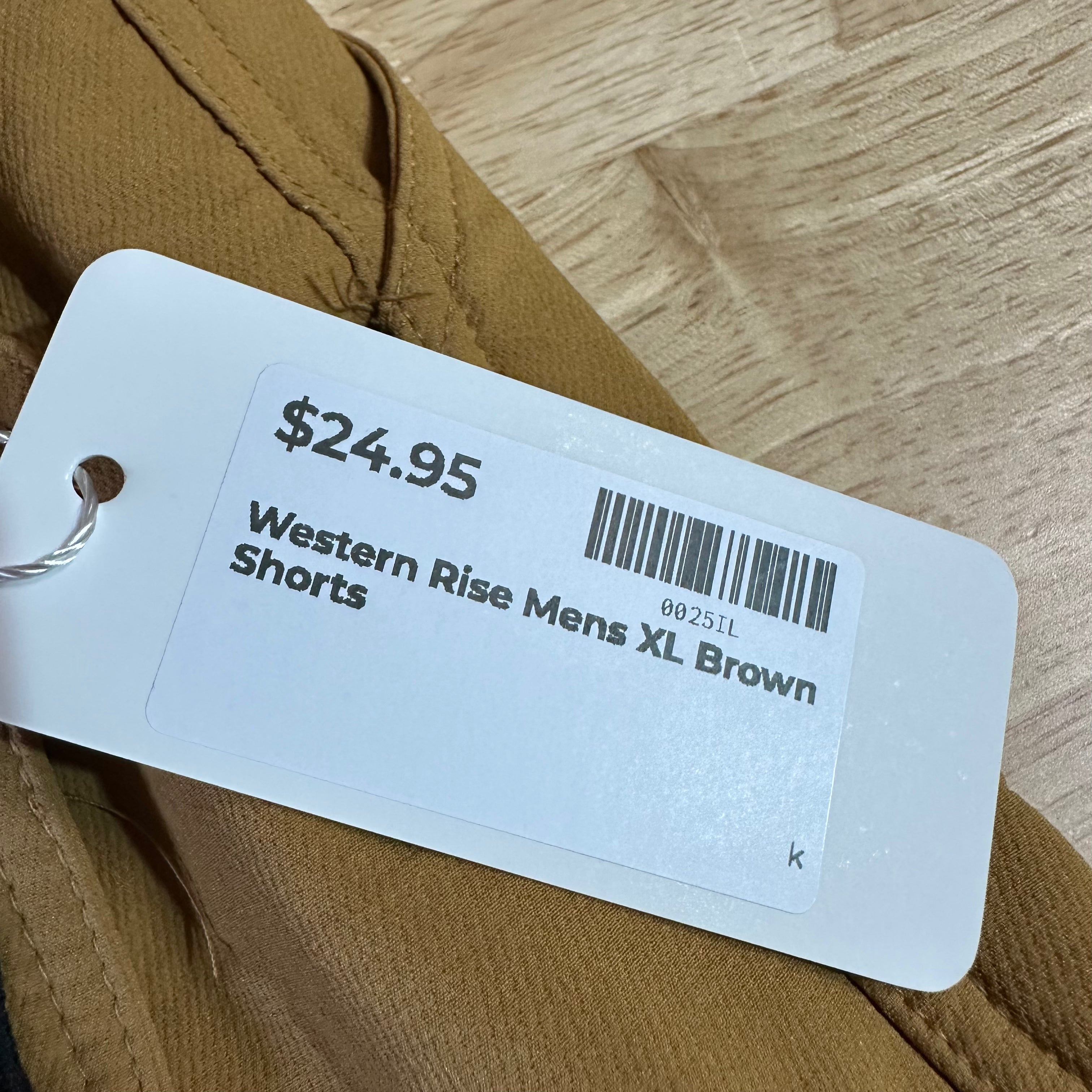 Western Rise Mens XL Brown Shorts