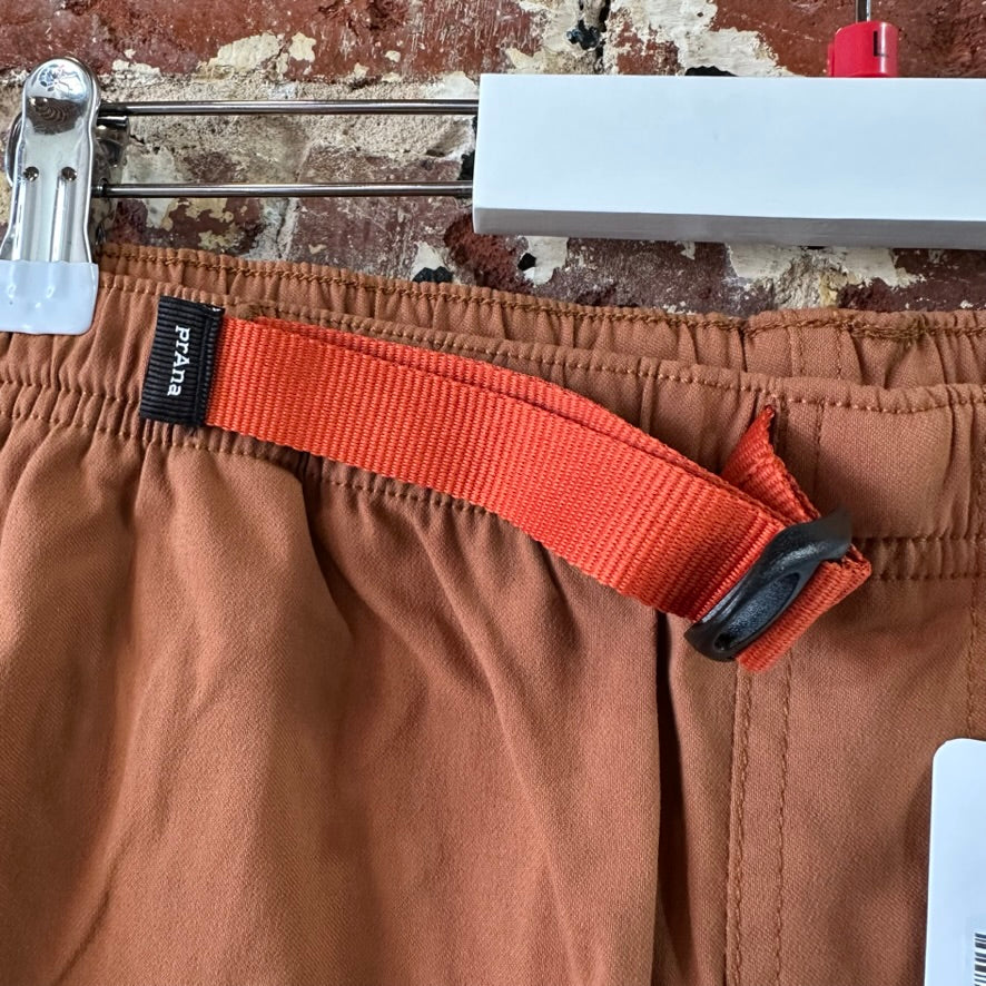 Prana Shorts Stretch Zion Mens Large 34x5" Outdoor Hiking Camping Brown NWT
