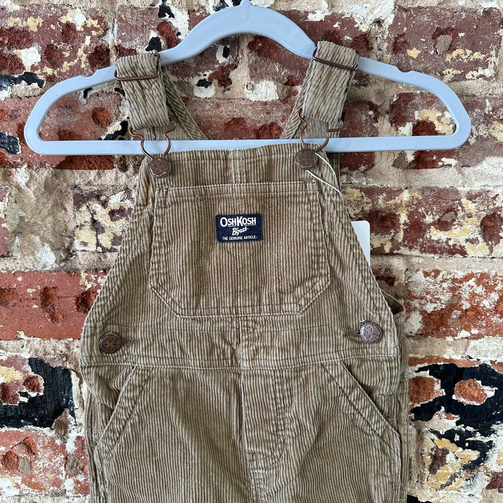 Oshkosh Corduroy Baby Toddler Overalls 18 months 18M Tan