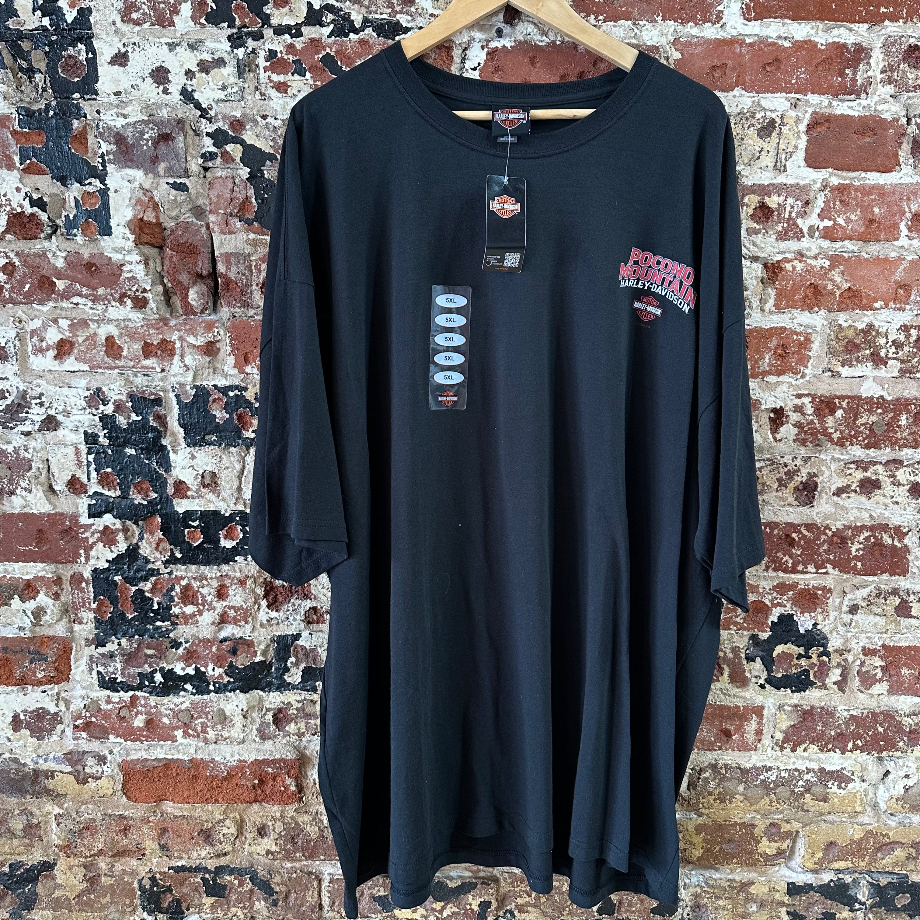 Harley Davidson Men's 5XL Short Sleeve Black T-Shirt NEW