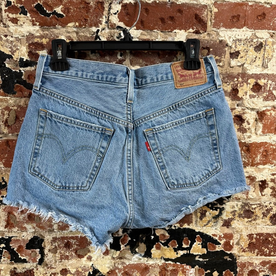 Levi's Cut Off Denim Jean Shorts Womens 30 Distressed