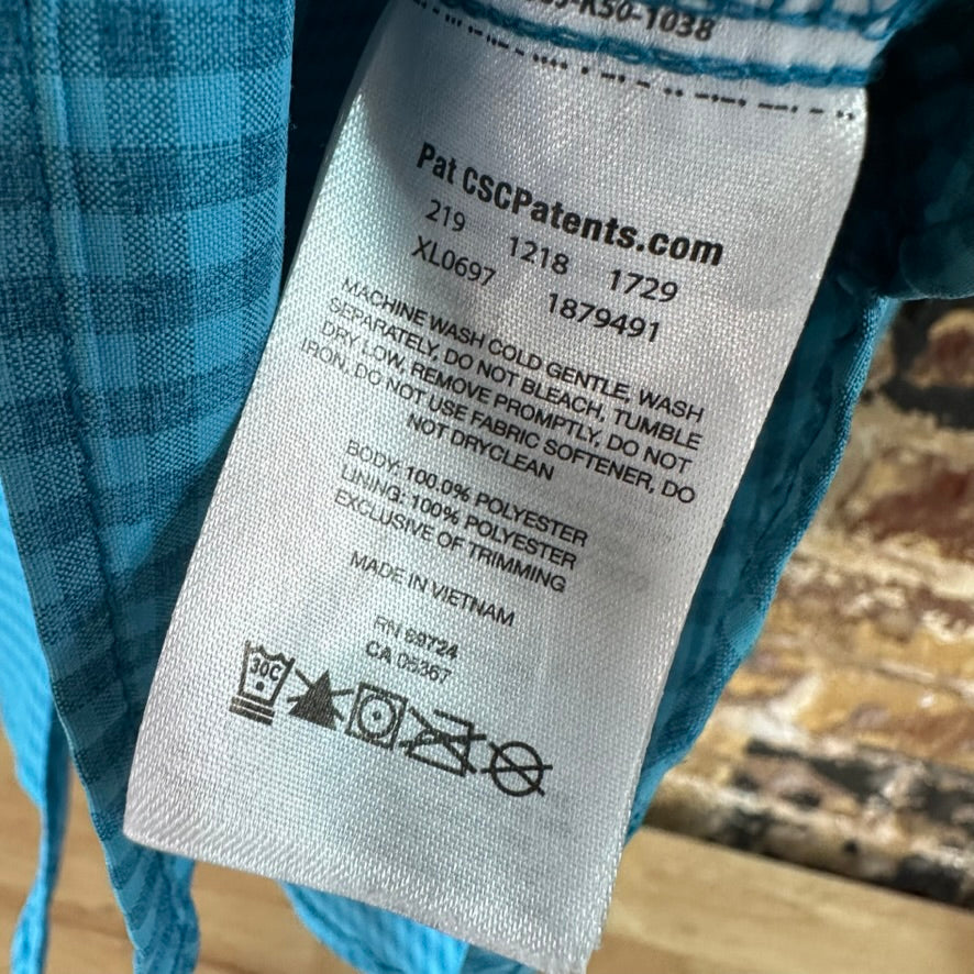 Columbia Womens Medium Long Sleeve Casual Shirt Button Up Blue