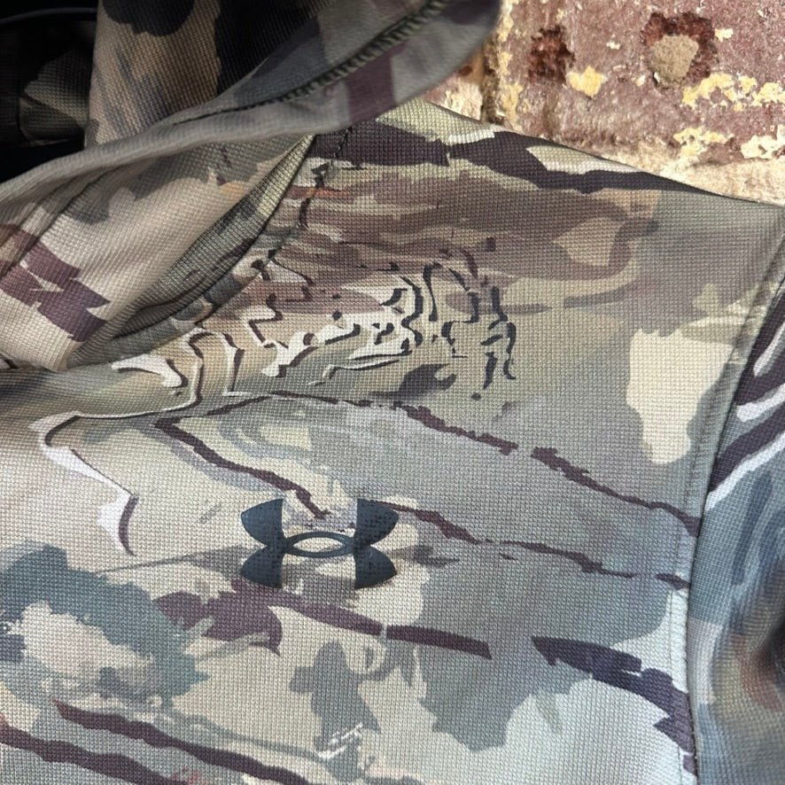 Under Armour Hoodie Youth Medium Camo Fleece Pullover Sweatshirt