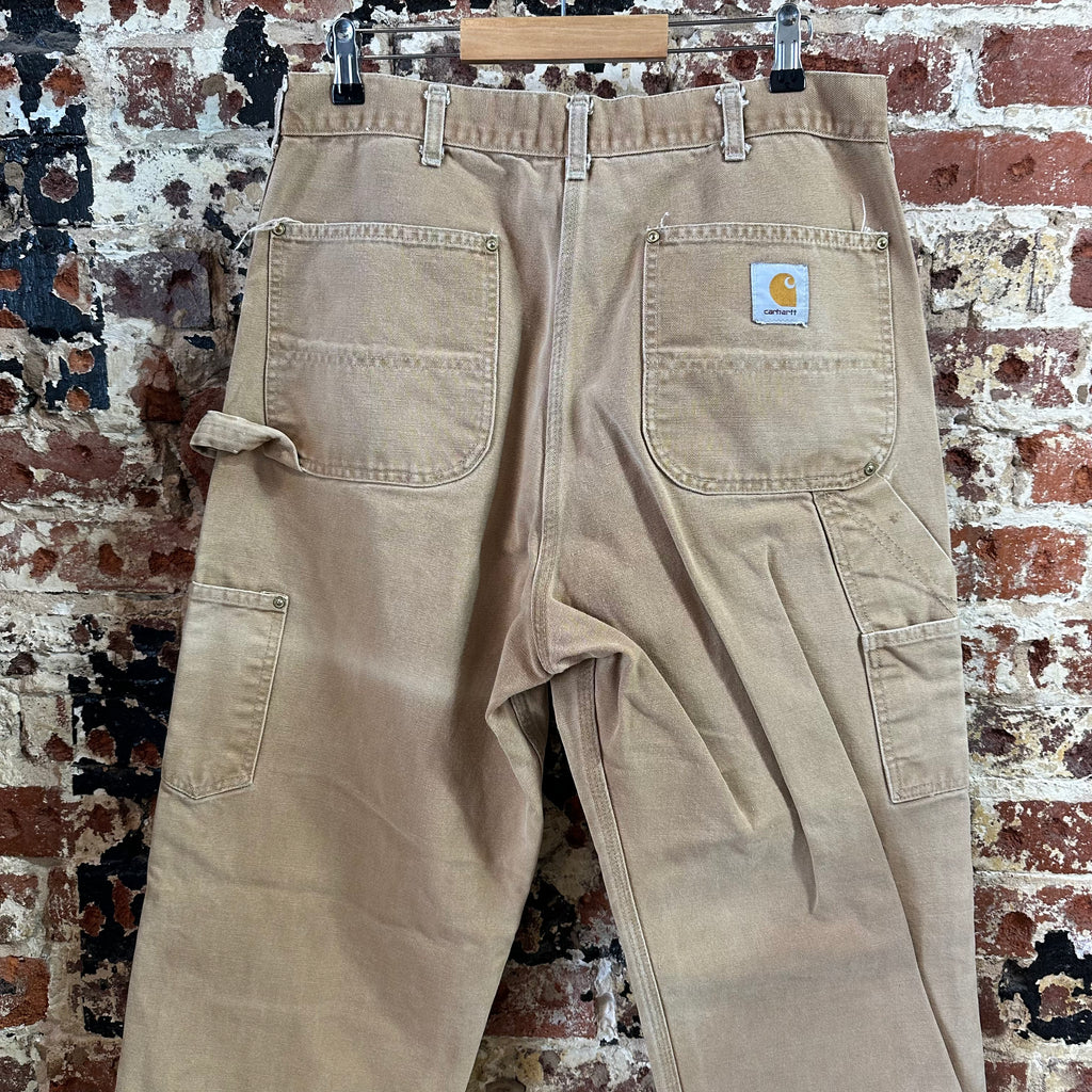 VTG Carhartt 62W Brown Mens 35x32 Double Knee Pants