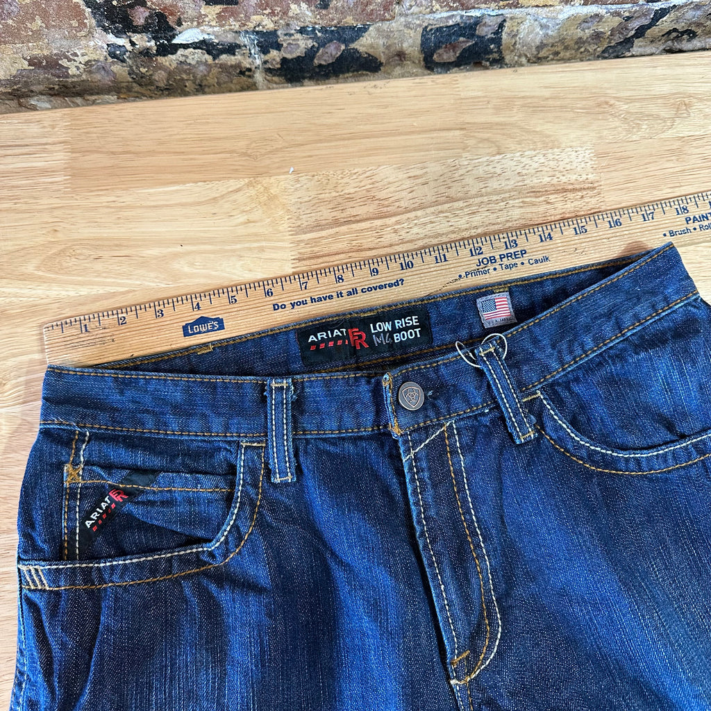 Ariat FR Mens 33x34 Blue M4 Low Rise Bootcut Jeans