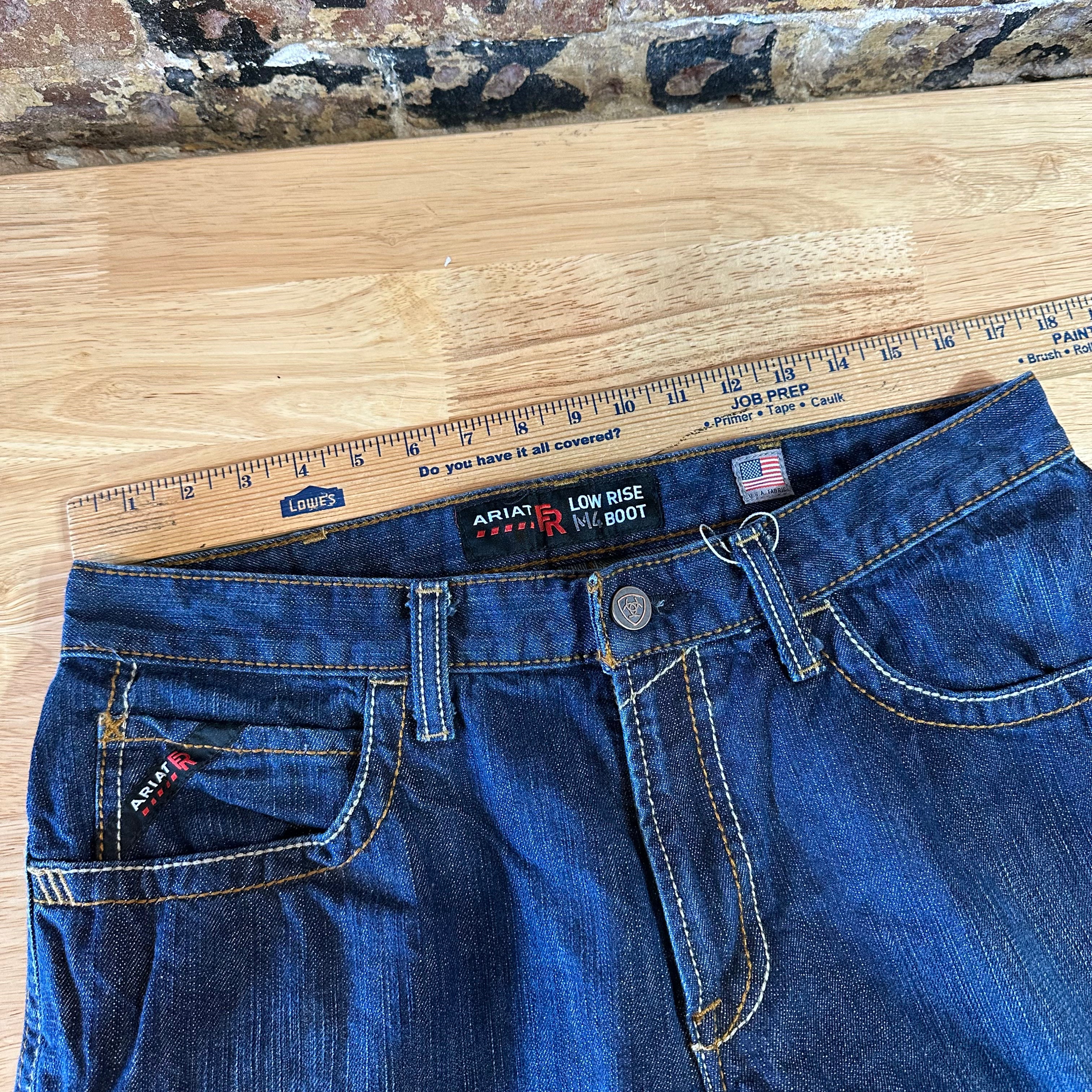 Ariat FR Mens 33x34 Blue M4 Low Rise Bootcut Jeans