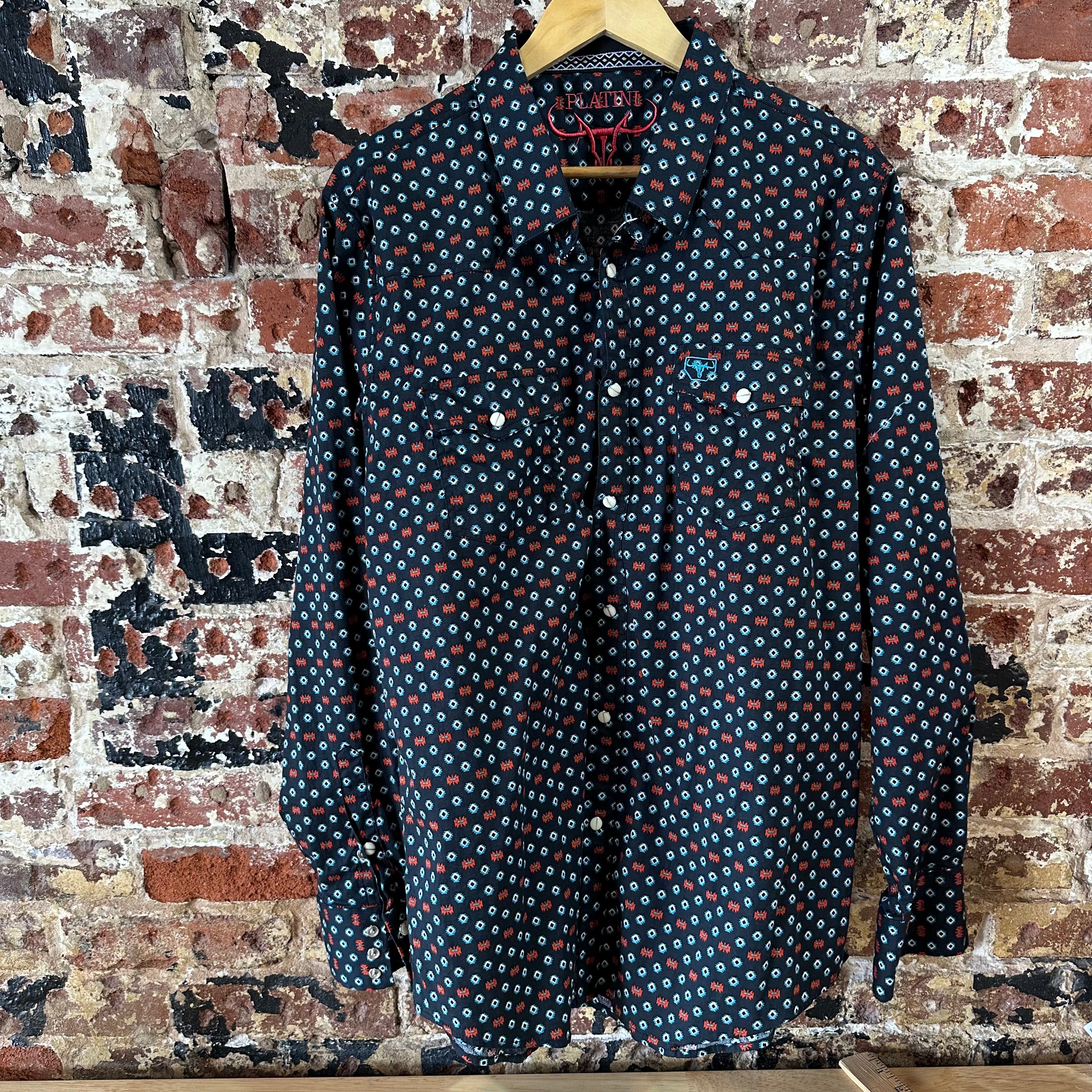 Platine Western Shirt Mens 2XL