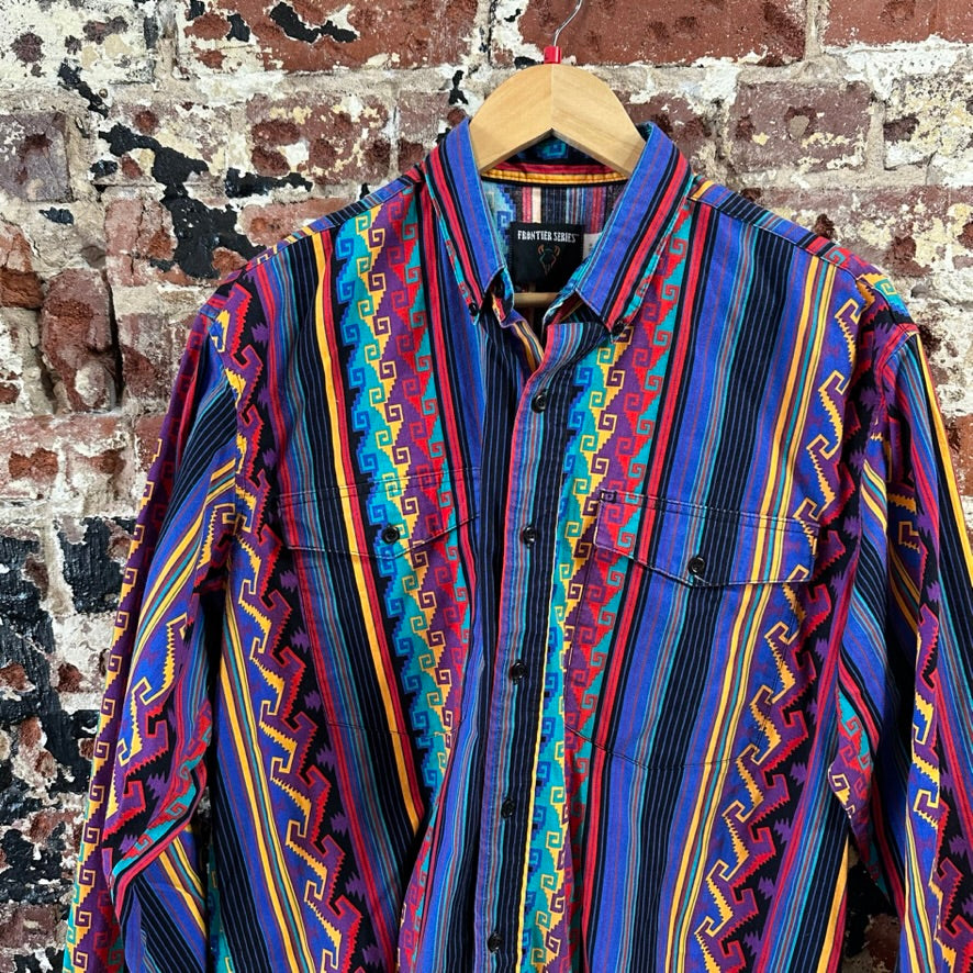 VTG Frontier Series Men's Large Aztec button up Shirt